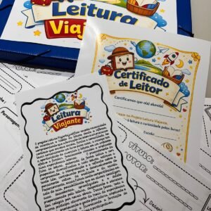 Projeto Leitura Viajante — Kit Completo com Fichas Literárias, Certificado e Lista de Livros