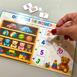 Quantos Brinquedos Tem? — Atividade de Contagem e Número-Quantidade para Ed. Infantil
